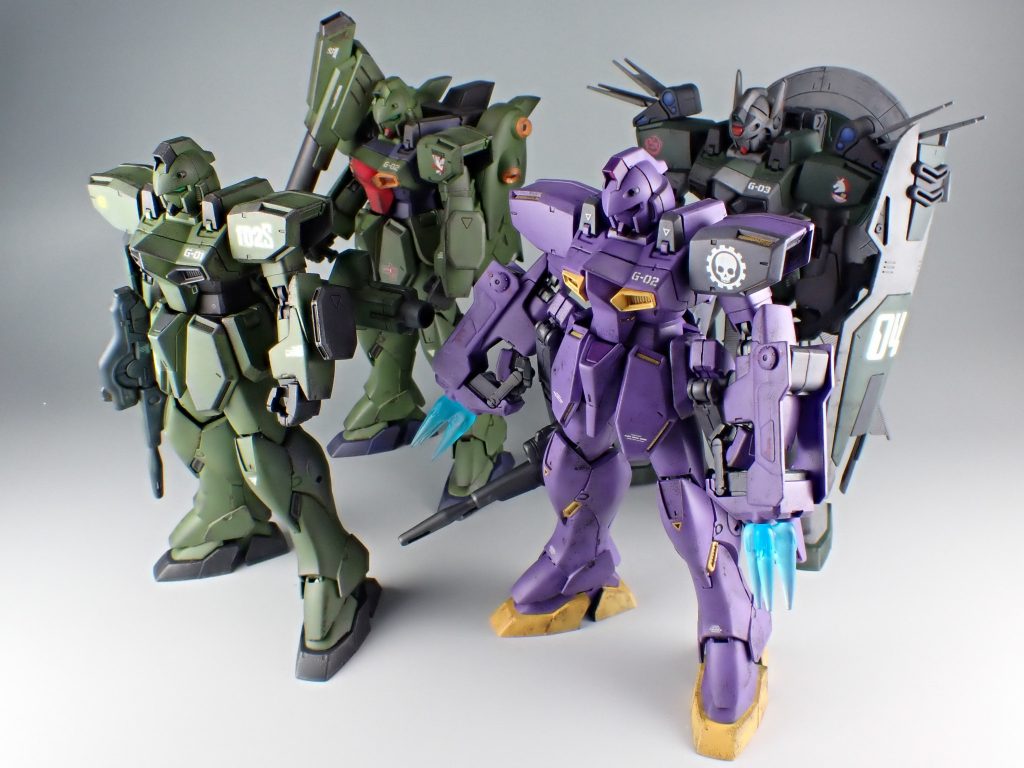 これでガンイージも4機目。同じキットを複数作ったのはガンイージだけ!RE1/100ガンイージ最高です、また作ります。