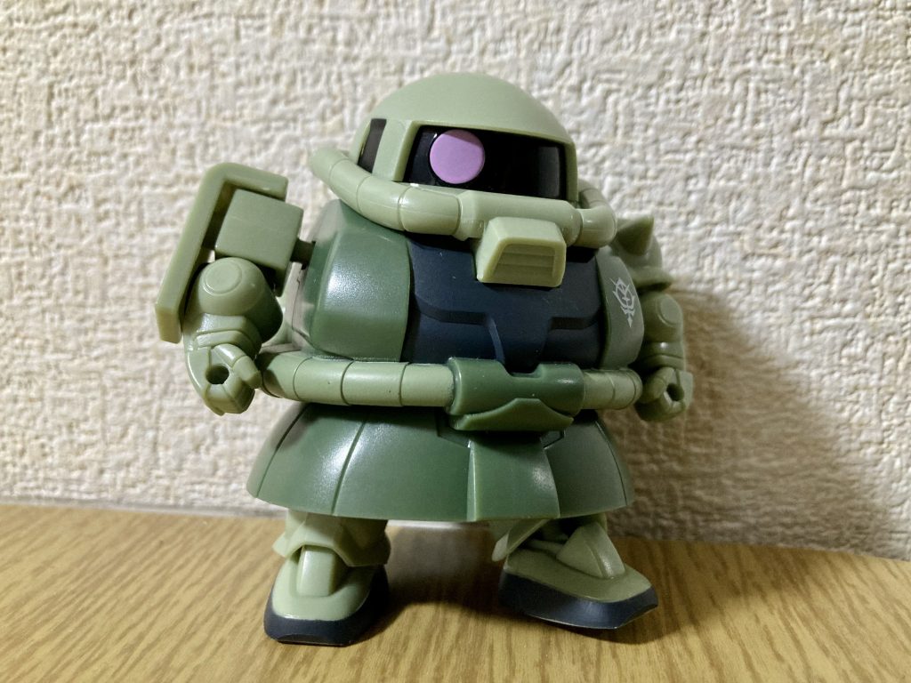 1回購入してみたところ量産型ザクが出ました。せっかくなので自分が好きな三国伝シリーズより、ザクⅡ演者である司馬炎ザクⅡを再現したいと思いこのたび製作致しました。