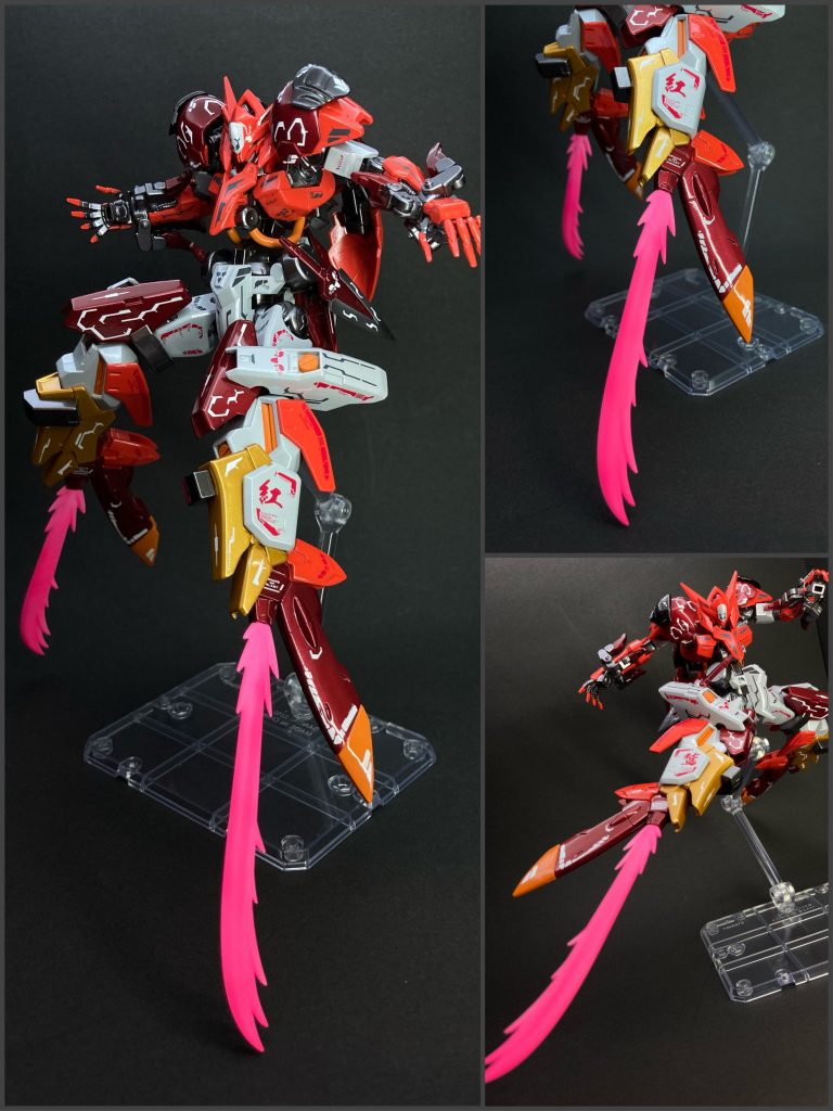 「レッグサーベル」脹脛のバインダーを展開することでビームサーベルを発動