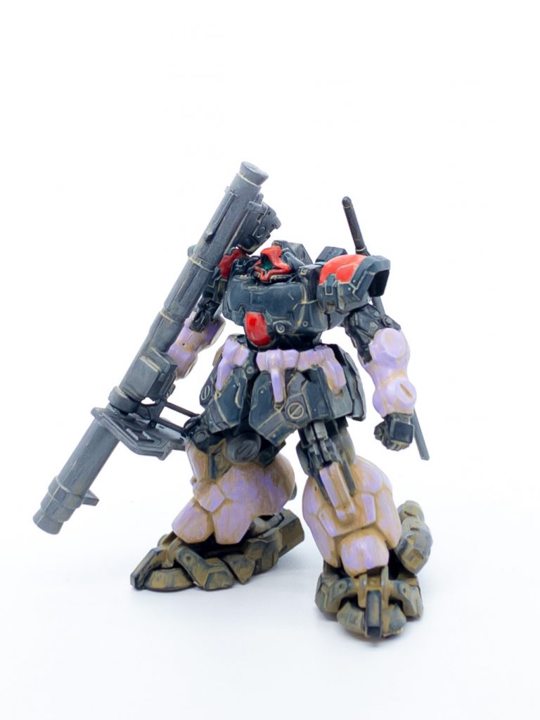 前作のフルアーマーガンダムと同じくファレホで筆塗り→ウェザリングカラーでウォッシングで仕上げました。