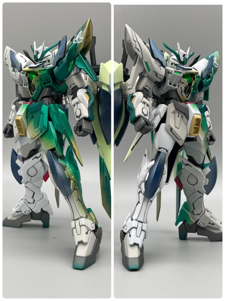 アシンメトリーに塗装を施して、左右それぞれ印象が異なるように仕上げました。