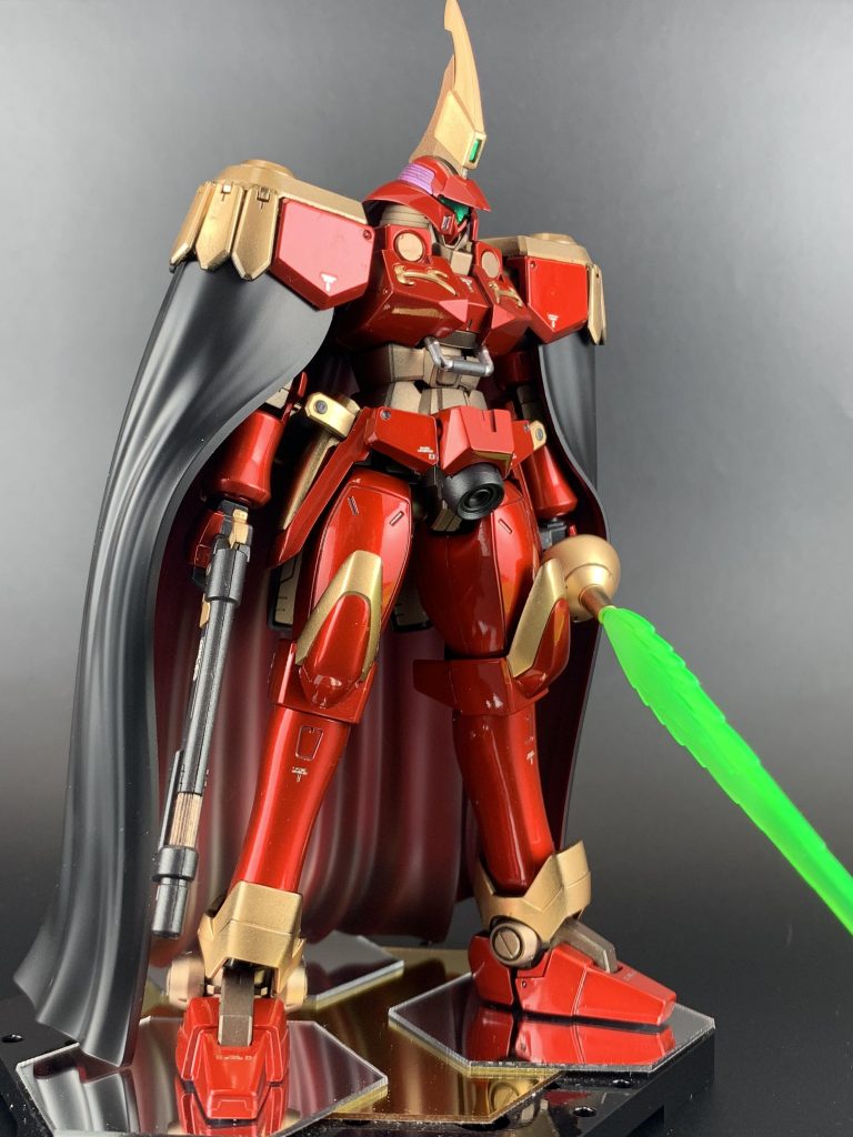 マント横から頭部のヒサシを1ミリプラ板で延長してます