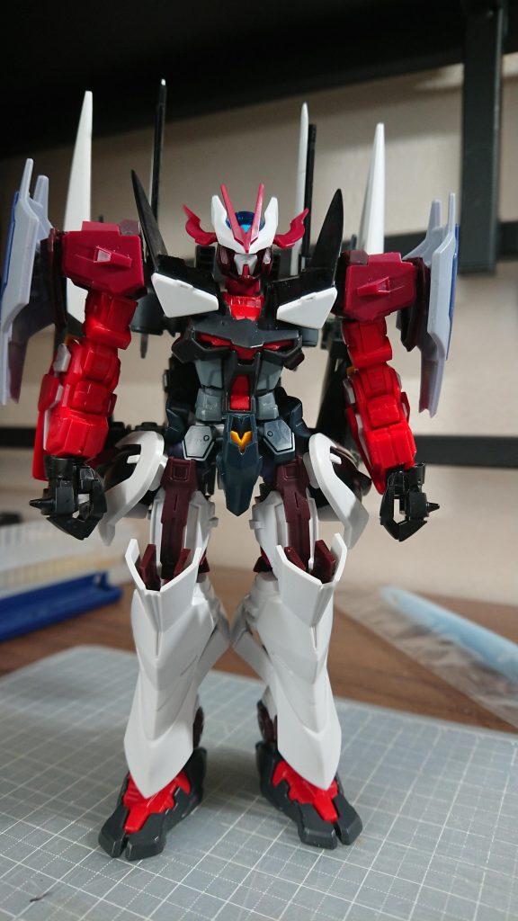 塗装前画像。スリッパを戦国アストレイからマスラオに変更しました。