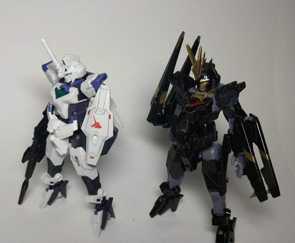 1号機との比較。やっぱりアームドアーマーが目を引きます。フェネクス作る意欲はもうないです…誰か作ってくれないかな〜最後に写真を何枚か。
