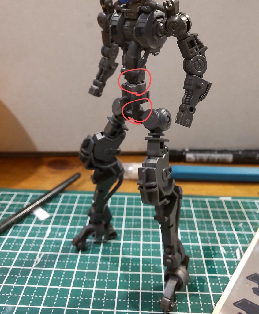 フレームです延長箇所は○印のところです