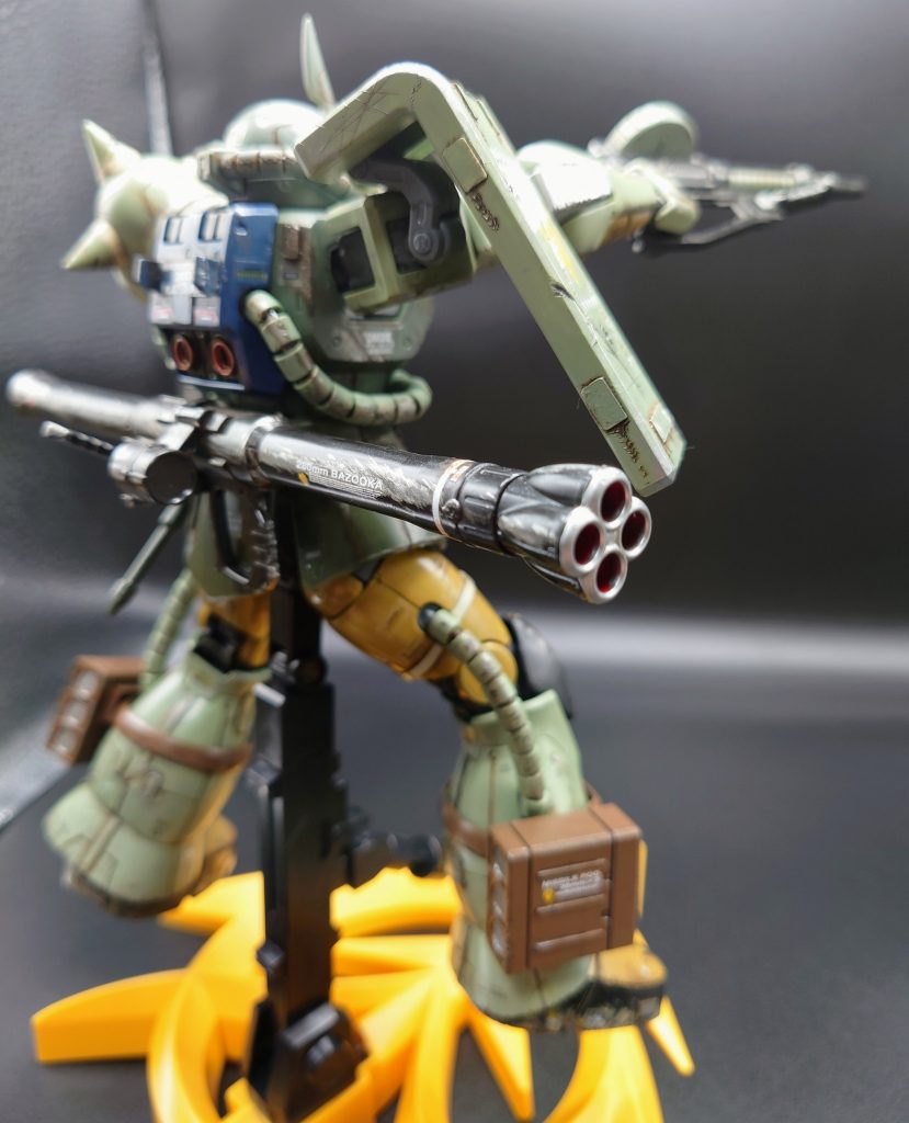 バズーカって難しいですよね。でも最近は武器にはこだわることが最終的な完成度をすごく高める気がして気合入れてます。この頃はまだまだですが。