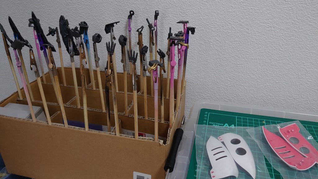 フレーム系パーツガンメタ塗装(筆塗り)その他部分塗装