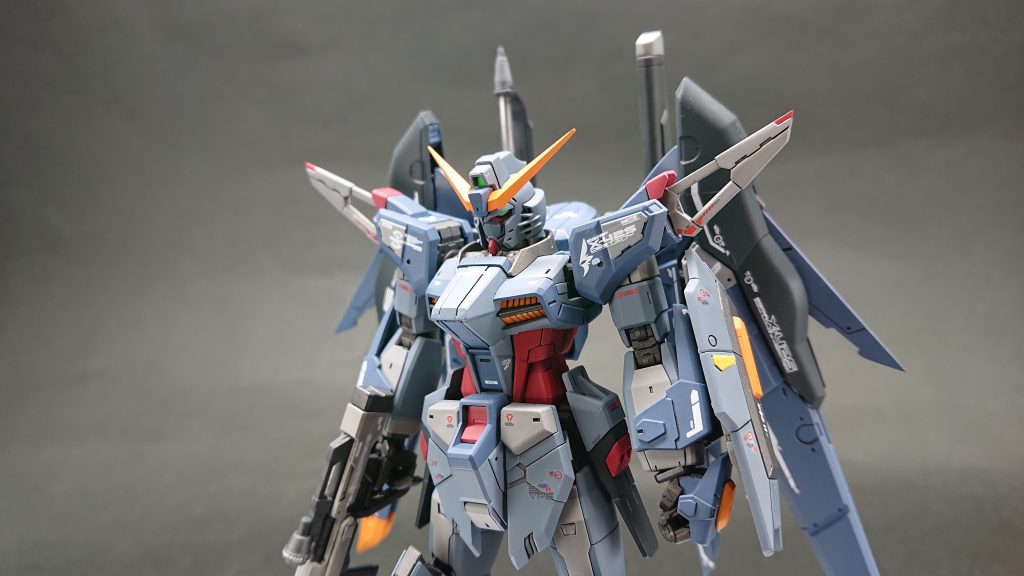 軍用機らしさを強め、SEEDの世界観にはない個性的なカラーリングを意識したのですが、結果的にデュ◯ルになってしまいました。