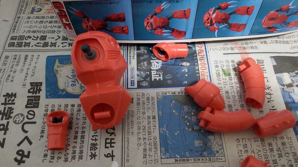 腕をボールジョイント化した時の写真です。