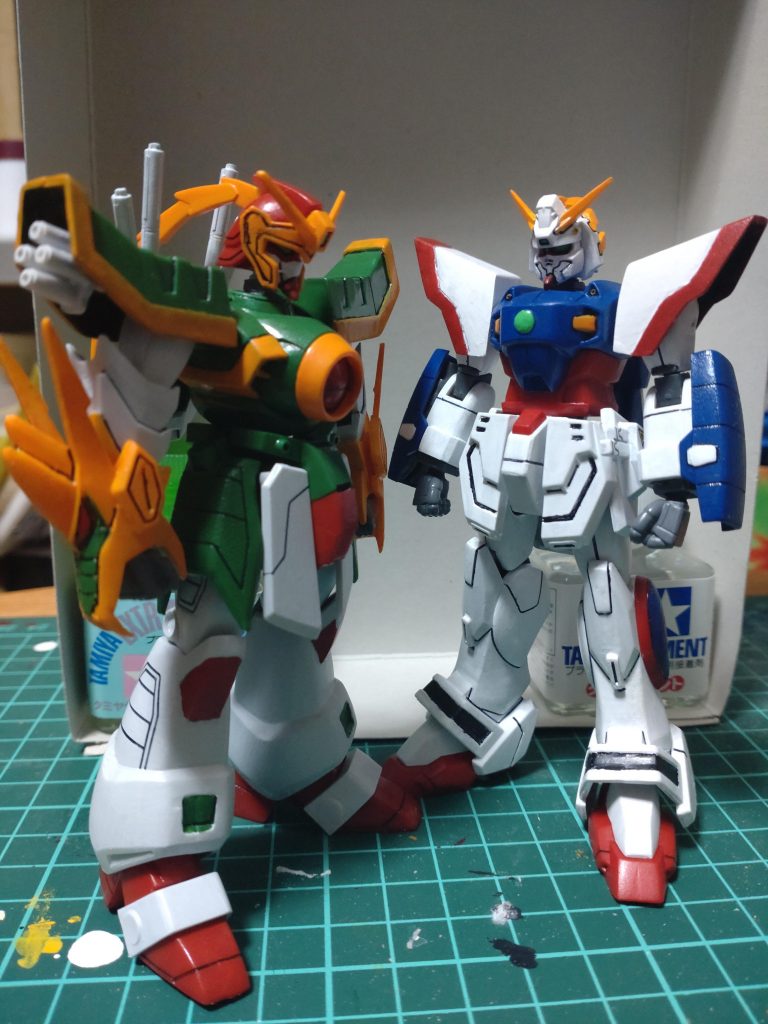 最後にシャイニングと。シャッフル揃ったしガンプラは少しお休みしようかなと思った時に、ライジングガンダムを見つけてしまったので、作ることにします(笑)下手な作品ばかりですが、また見ていただけると嬉しいです。