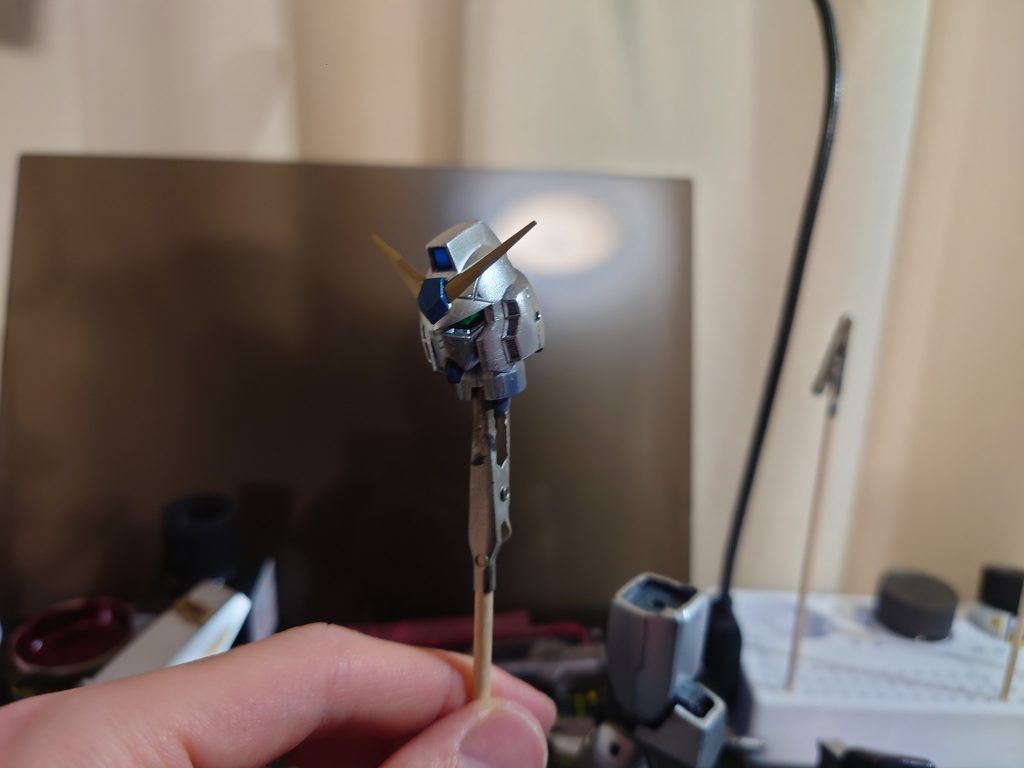 頭部。この写真で思い出しましたが、福岡のνガンダム楽しみですね!