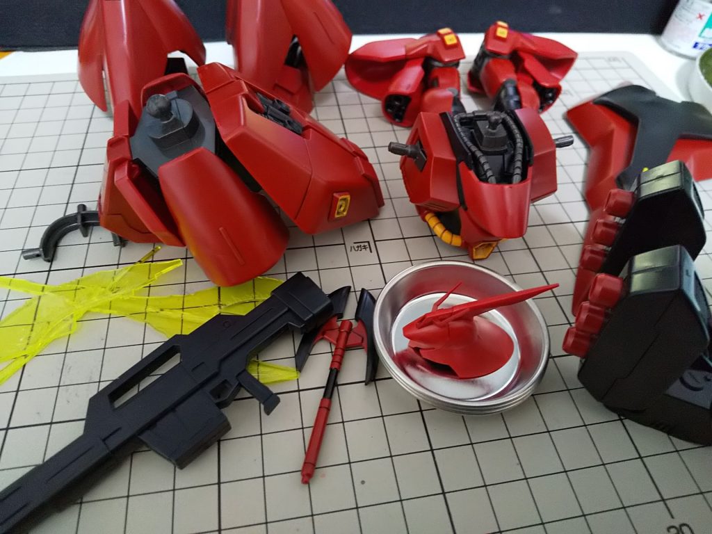 大まかな組み立て及び部分塗装とスミ入れ完了。デカール待ち。