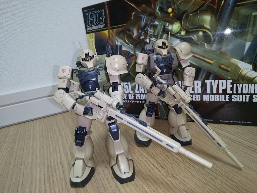 クリアパーツ裏はガンダムマーカー銀色を塗装し、明るくなるように。