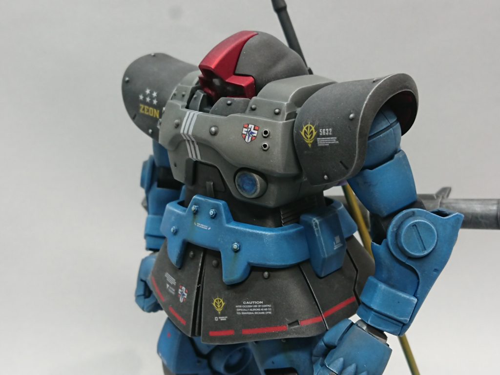 あえて、ヘッドは普通の赤ではなくメタリックレッドで 艶消しかけてドライブラシ こだわっております、