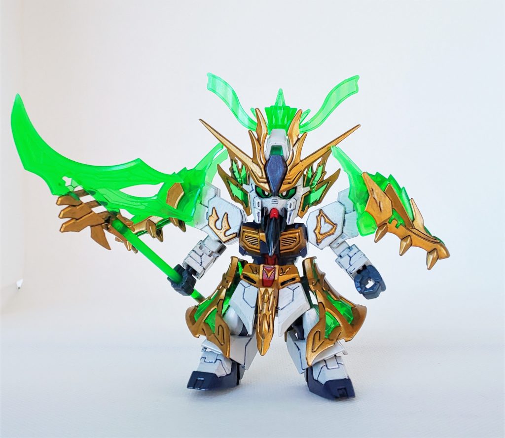 部分塗装で済ませようと思いましたが、結局は全塗装に。ガイアカラーを筆塗りしています。金はヴィクトリーゴルド（ヴァーチャロンカラー-41）です。赤金具合が良いですねぇ(*´Д｀)