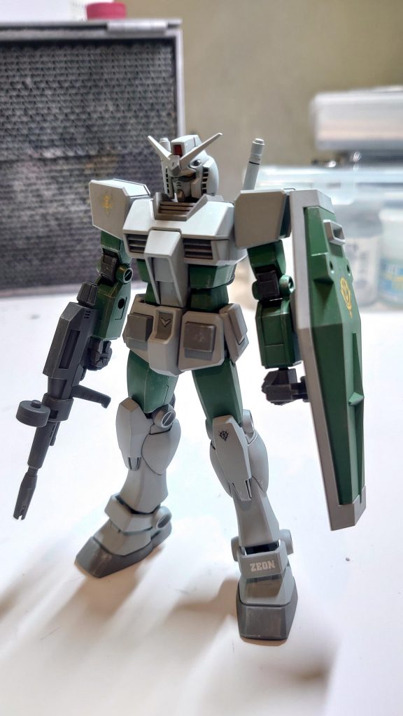 撮影してからスミ入れ、トップコート、デカールとドライブラシをやると言うやらかしw