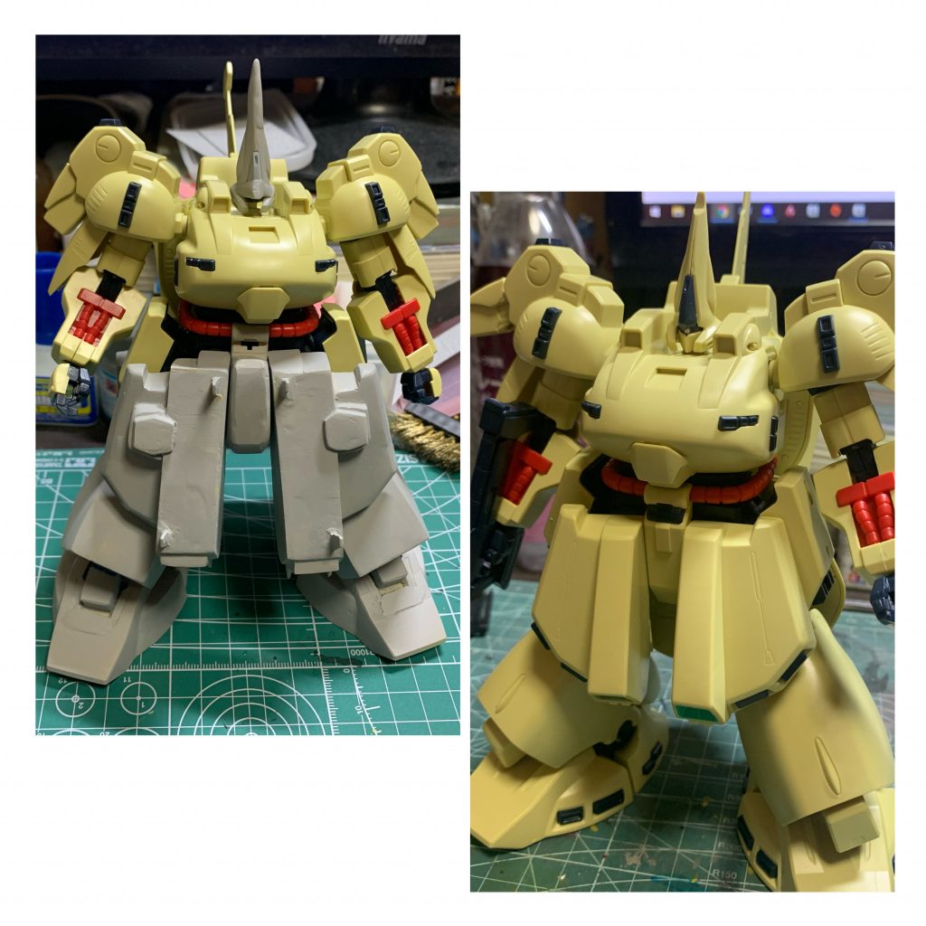 脚部は曲面を出来るだけ角に