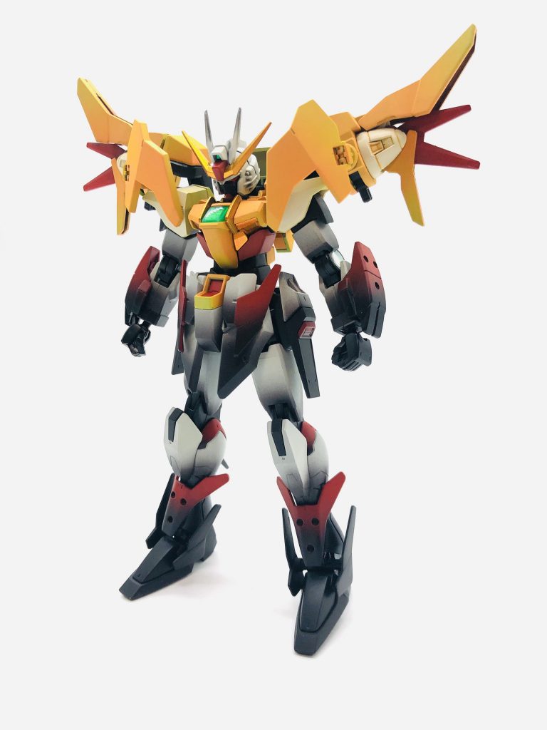 前なるべくハイネ専用デスティニーと被らないやうに心懸けましたが若干徒労に終わってます。夕陽が闇夜に覆われるイメージで手脚を黒くグラデしました。