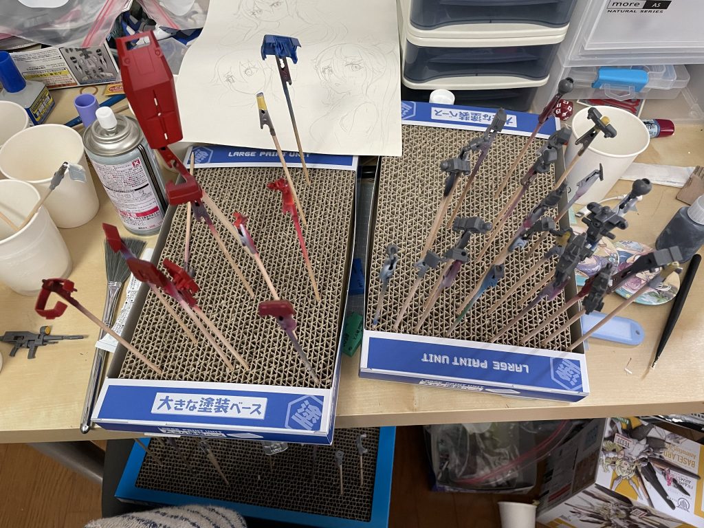 制作途中の写真がこれしかありませんでした。にしても汚いですね。