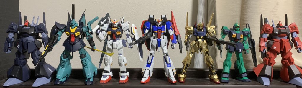 GMⅡは未入手、メタスは同スケールがないのが悔やまれます。全塗装したZとディジェしか碌な写真が残ってないのですみません。