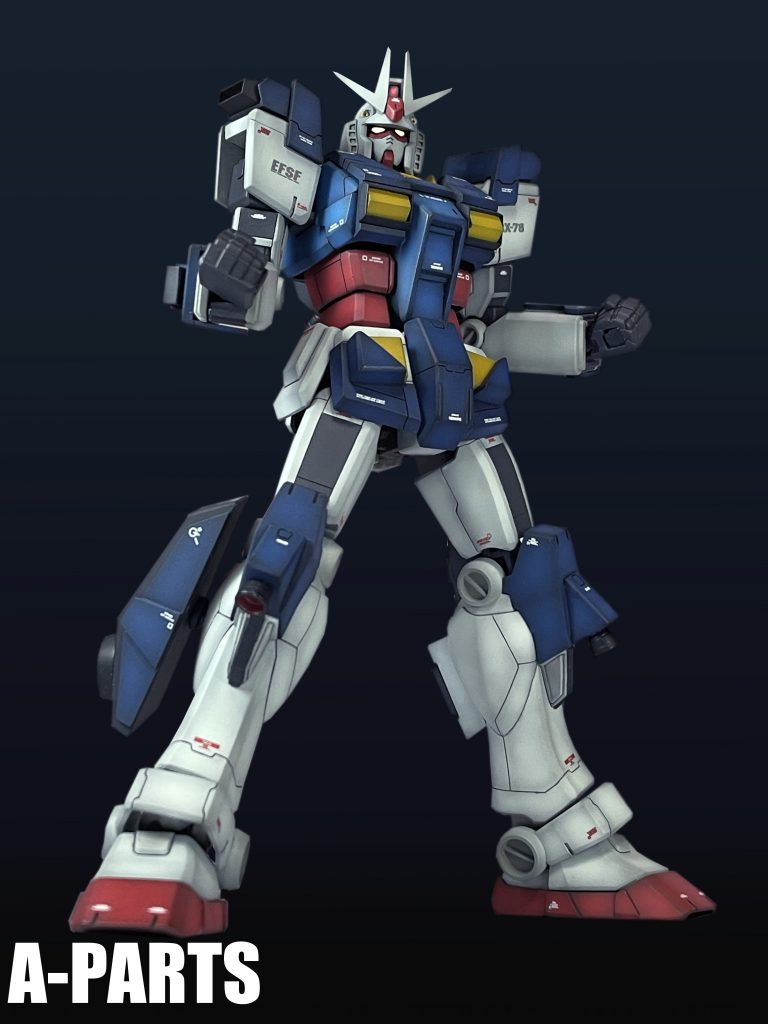 Aパーツは(Armor/装甲)の略であるとされ、FSWS計画の技術をスピンオフして開発されました。Aパーツのみを装備した形態を「EGアーマーイージー」と呼称します。