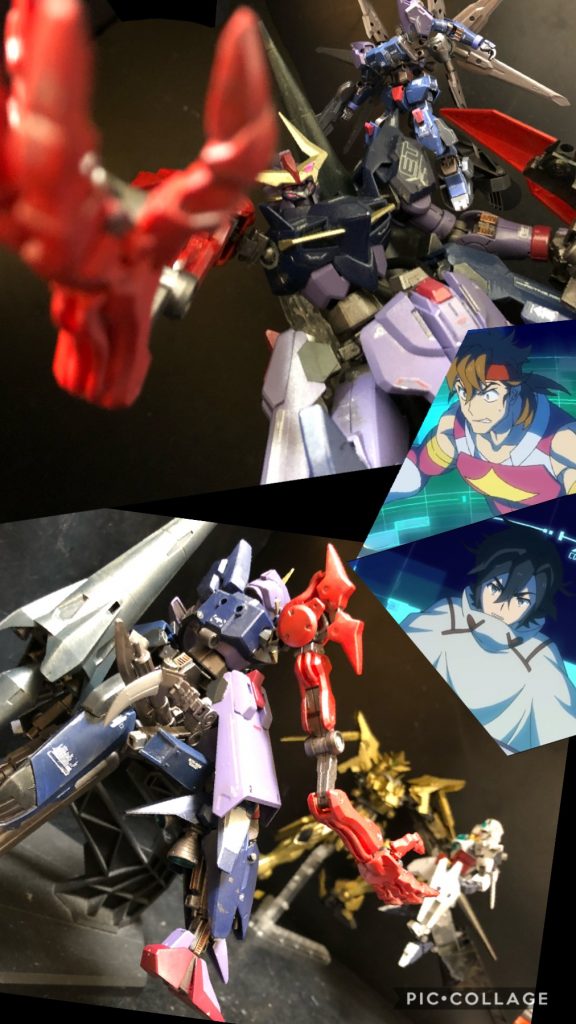 oyz「さあヒロト君!カザミ君を守る為とはいえ、ミーティアアーマーの主要部分を失ってしまったね!コレではどうしようも出来まい!」ヒロト「.....。」oyz「さあ残った装備だけで何が出来る? 傷ついた君達だけでどうする?何が出来る?もう誰にも止められはしないさ。さあ終焉と行こうじゃないか!」ヒロト「一旦引くぞ、カザミ。」カザミ「逃げるのかよお!?」ヒロト「今のゼルトザーム、室長の機体はバックパックが無い。その為、機動力が落ちてる筈だ。室長の機体が2機近くにある状態は分が悪い。あの2機を引き離す。」oyz「今更、逃げるのかね!」カザミ「.....。」カザミ「ちっ!引きたくねえけどよお!」oyz「愚かな!逃がさん!このゼルトザーム、奥の手を見せてやろう。」