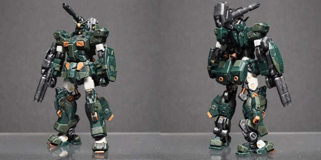 フルアーマーガンダム。一応ツインアイも黄色で塗り分けてますが、ほとんど見えませんね…。