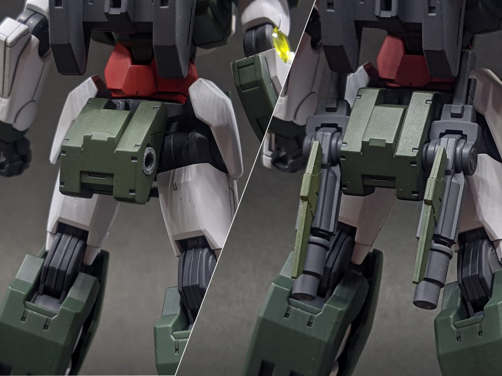 リアアーマーにGNガンソードが収納出来るように改造