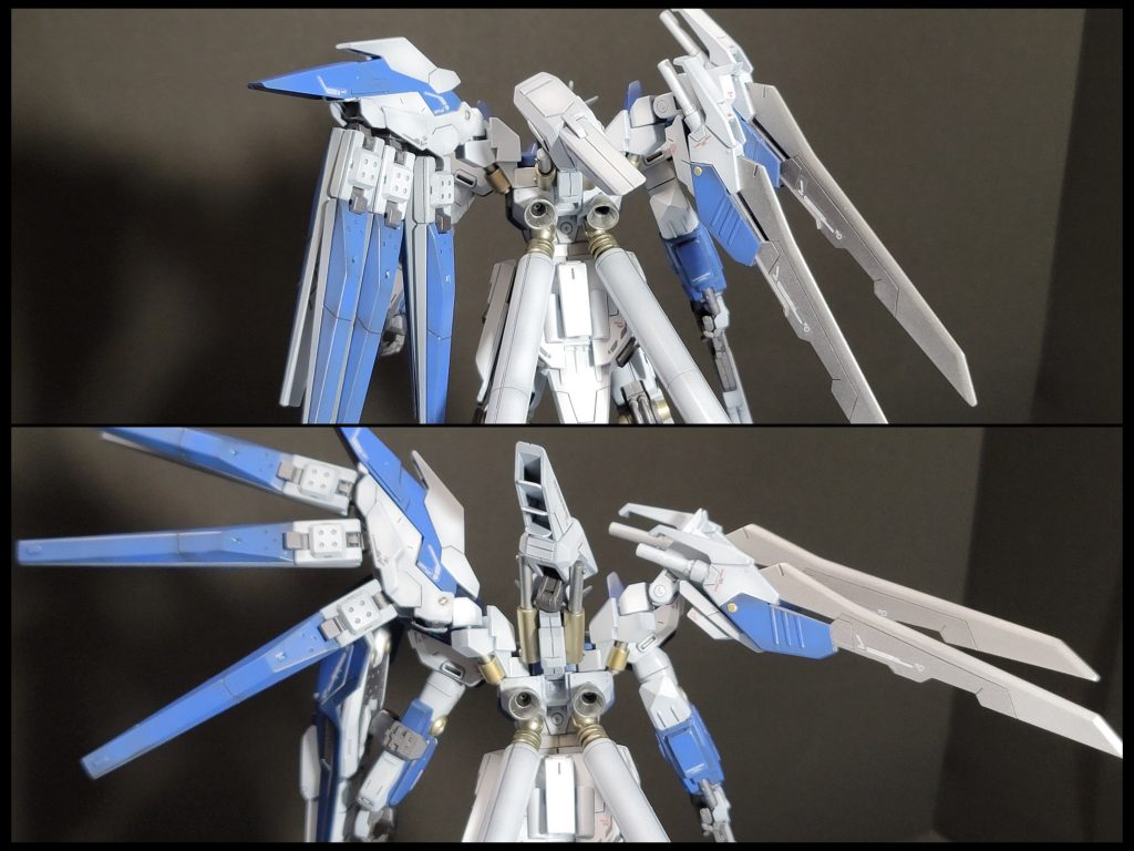 背面スラスターはシリンダーが着いてますが、ある程度は柔軟に可動してくれます。