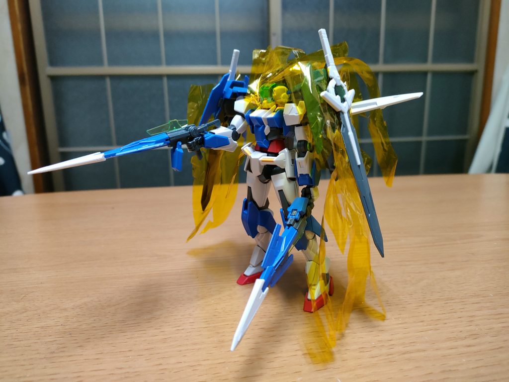 ダイバーユニットで強化されたGNソードⅡ二刀流。