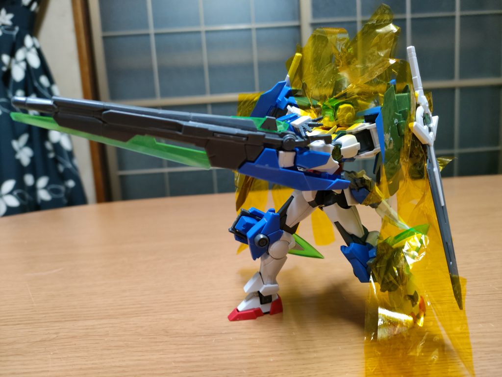 セブンソードのロングライフル構え。