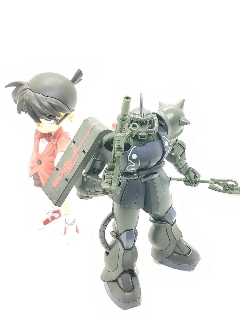 ENTRY GRADE 江戸川コナン(シャア専用ザクⅡカラー) ＆ HG シャア専用ザクⅡ(赤井秀一カラー)–3枚目/制作者：かえる