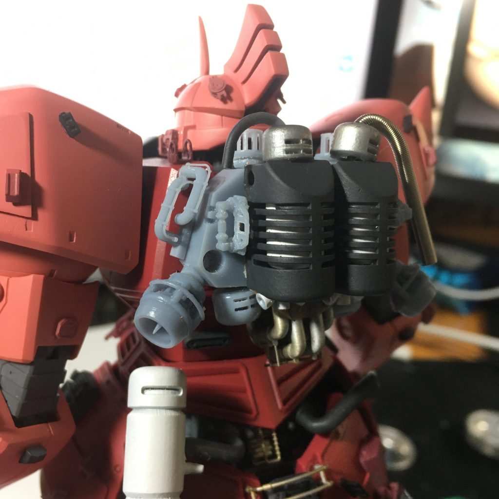 バックパックの試着時。