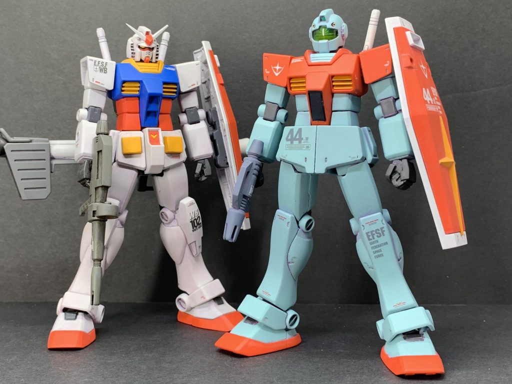 以前作った初代ガンダムとツーショット。