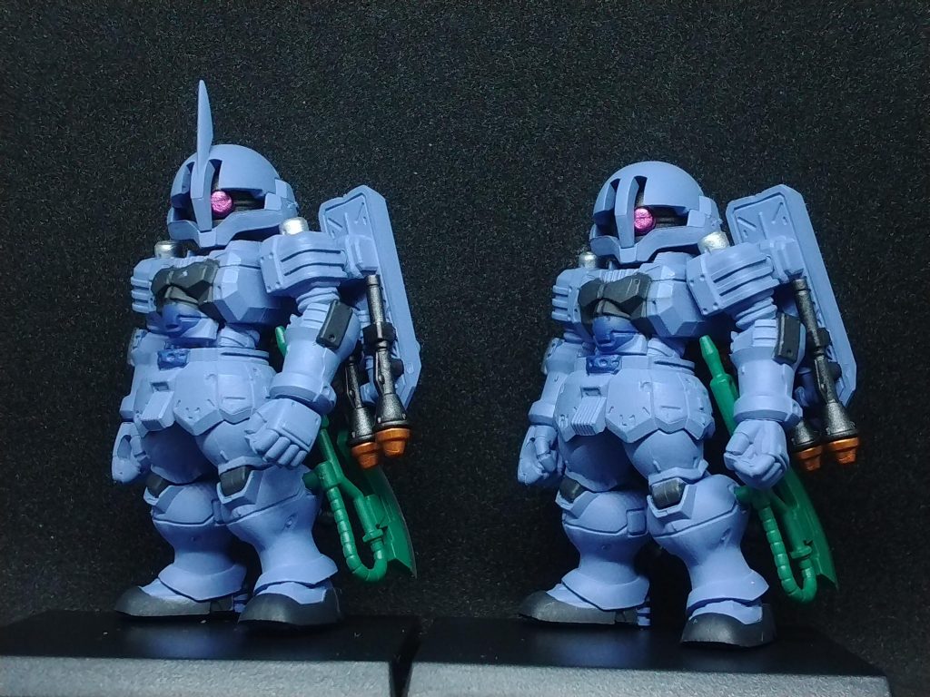 今まで旧作ばかりでしたが、今回は今年の新作です。(プラモじゃないので新作タグは無しですが)1/31に発売されたばかりのコンバージ10周年のヅダ。早速一番機(左)のみ可動化してみました。