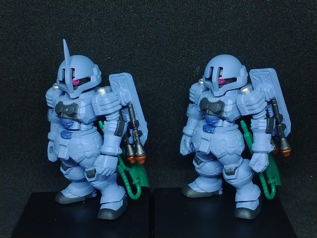 首肩腰に可動を追加しました。プロポーションは変わっていないので、全く同じポーズをとらせると違いは解りません。