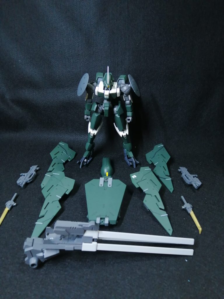 装備を並べて。