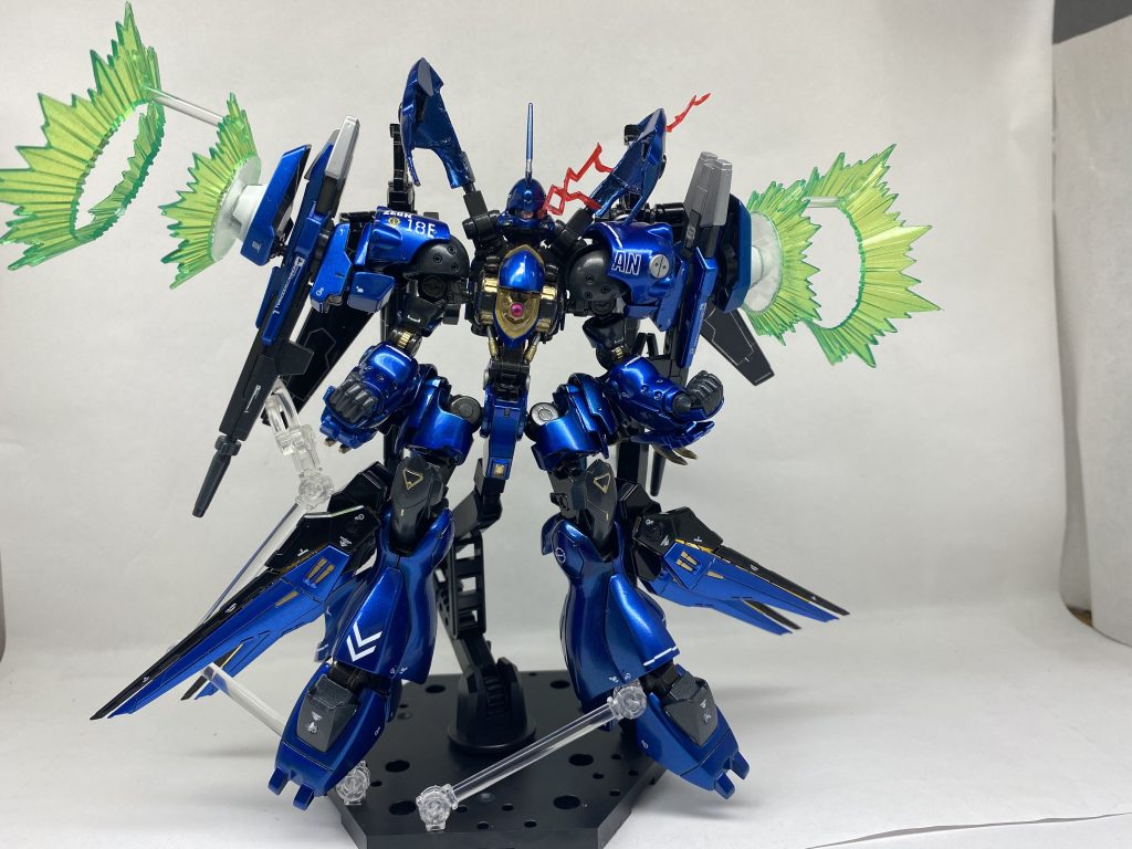 エネルギーマルチプライヤー開放！阿頼耶識リミッター解除！トランザム！というもりもり状態。エフェクトは忍パルスビームとカスタマイズエフェクトから拝借しました。