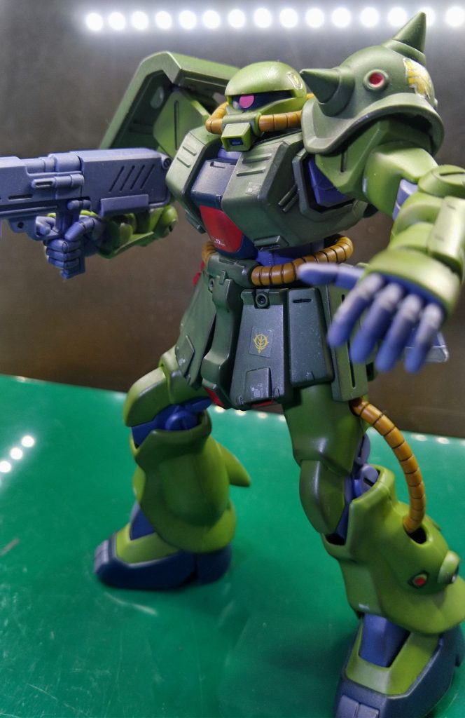 ちょいアップの撮影。うーん、もうちょい汚しいれればよかったかな。写真では汚し目立たないもんですね。 