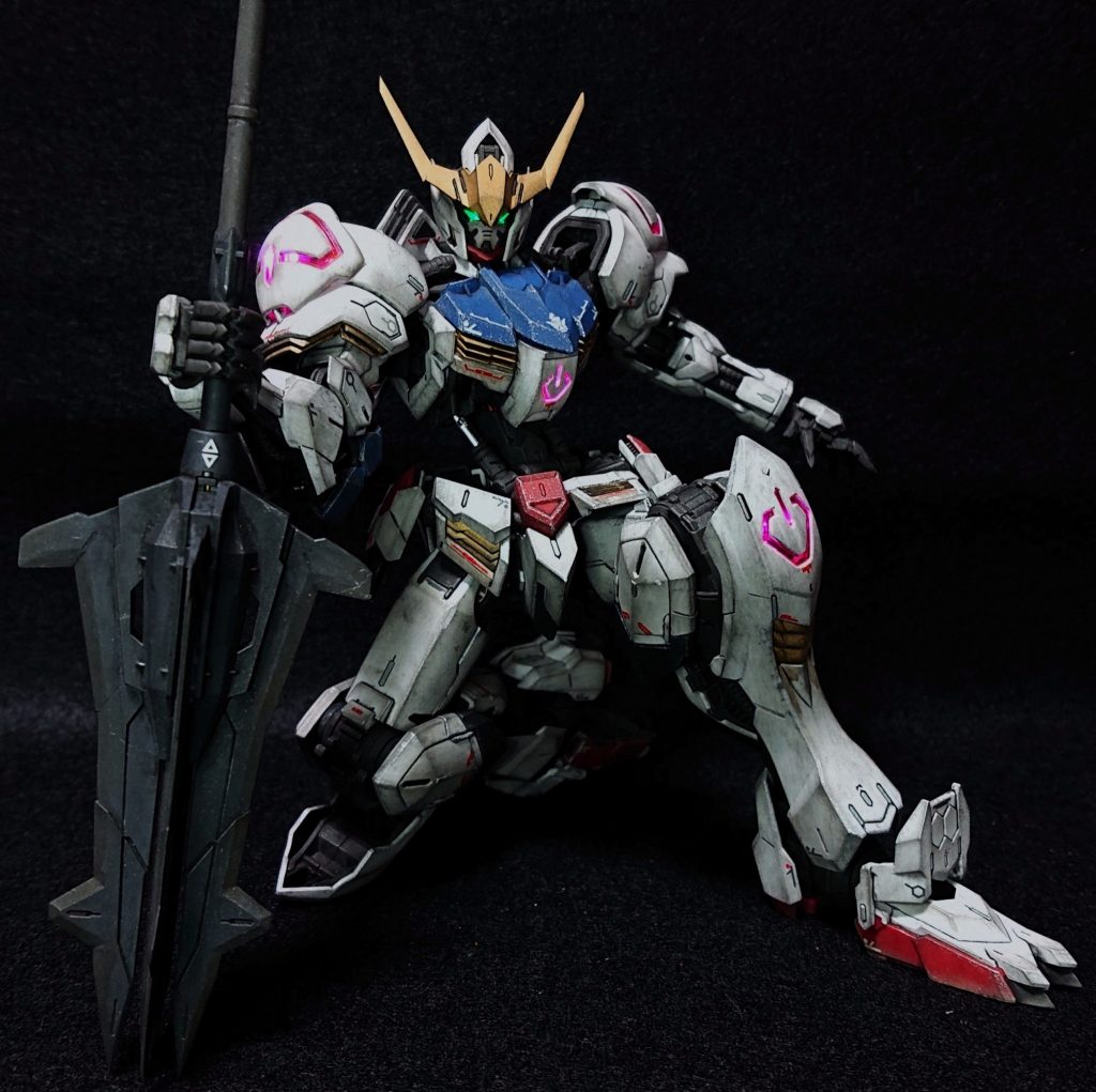 MG 1/100 ガンダムバルバトス(部分塗装、電飾、ウェザリング)–2枚目/制作者:Chohnan