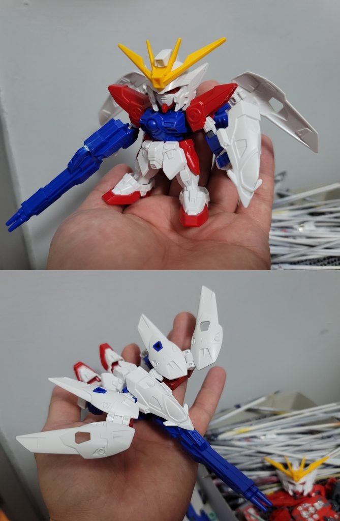 この状態からよく塗れたものだな…！SDEXを塗るのがこれで3回目（前にファーストとダブルオーを塗ったことがある）だがやっぱ大変だなこれぇ