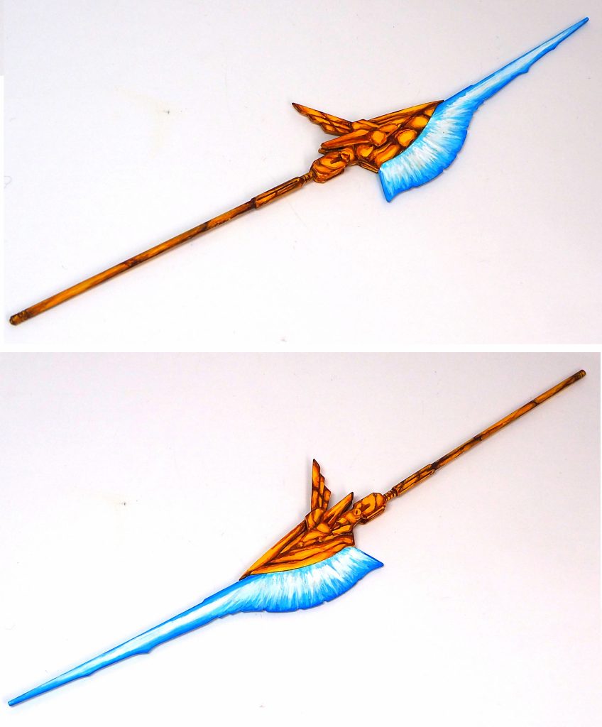 ビームランスだけの画像です。ビーム刃を塗るのが意外と大変なので何度か修正しています。