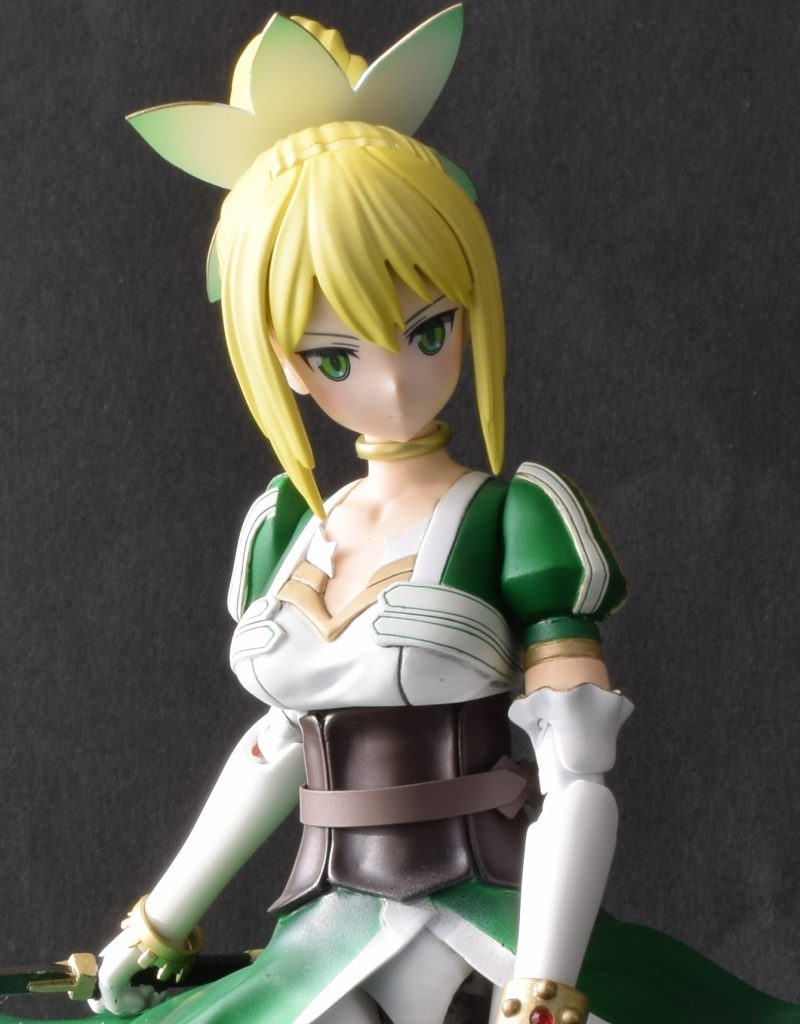 顔は30MSのティアーシャさん。髪はオプションの物を前後組み合わせています。イエローサフからアウラのブロンドにクリアカラーで味付けしています。