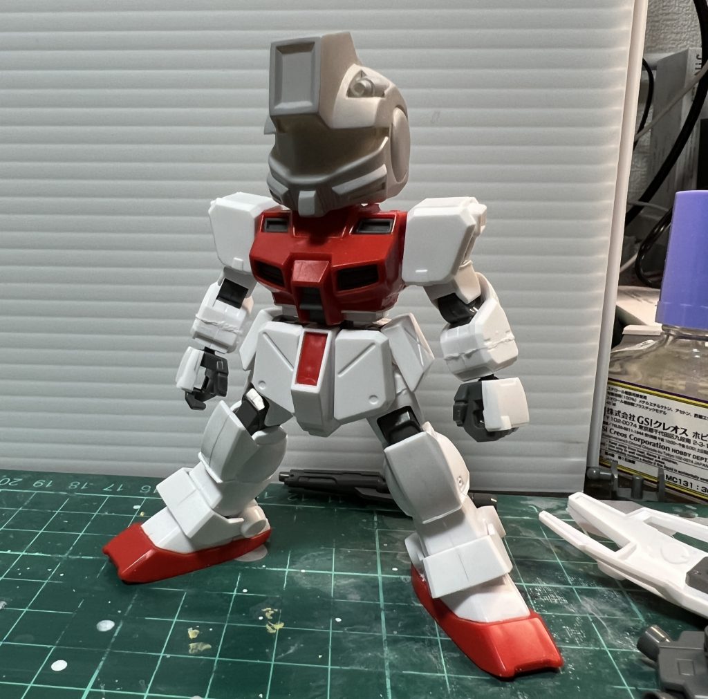 短くした所を接着しました。