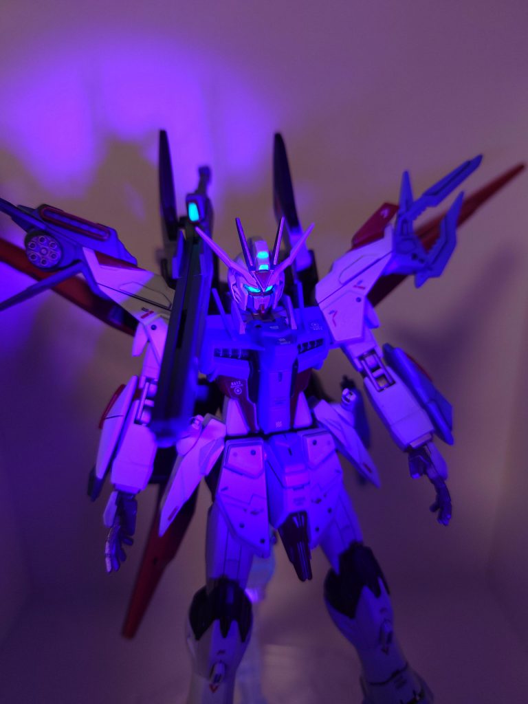 撮影上肩にアグニ乗せましたwセンサー類は当然？蛍光処理してあります。