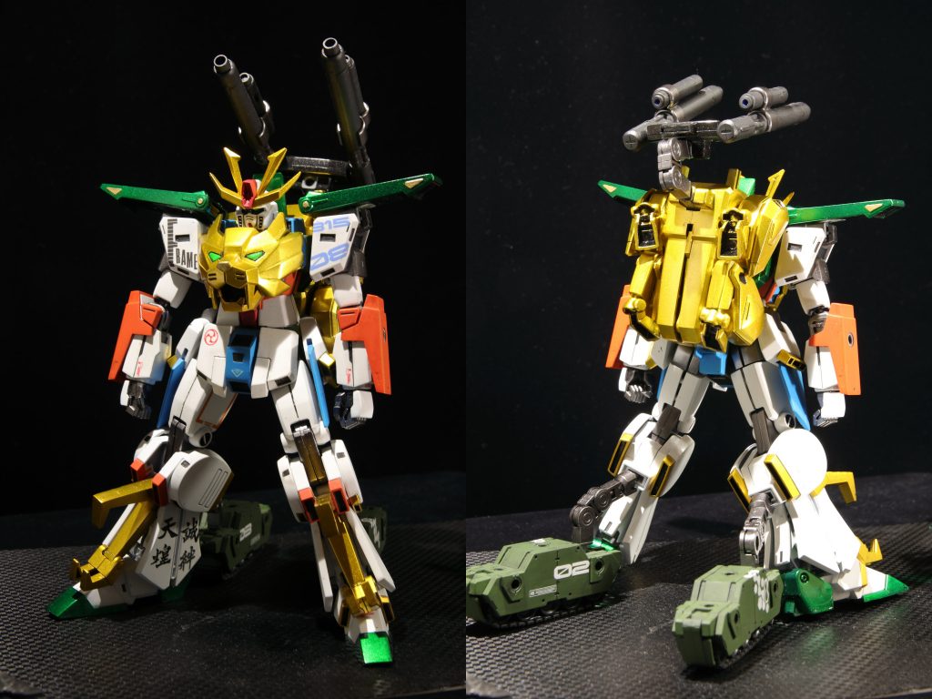 通常装備。足にローラーを無理くりねじ込んでます。これは30MMの奴ですね（）