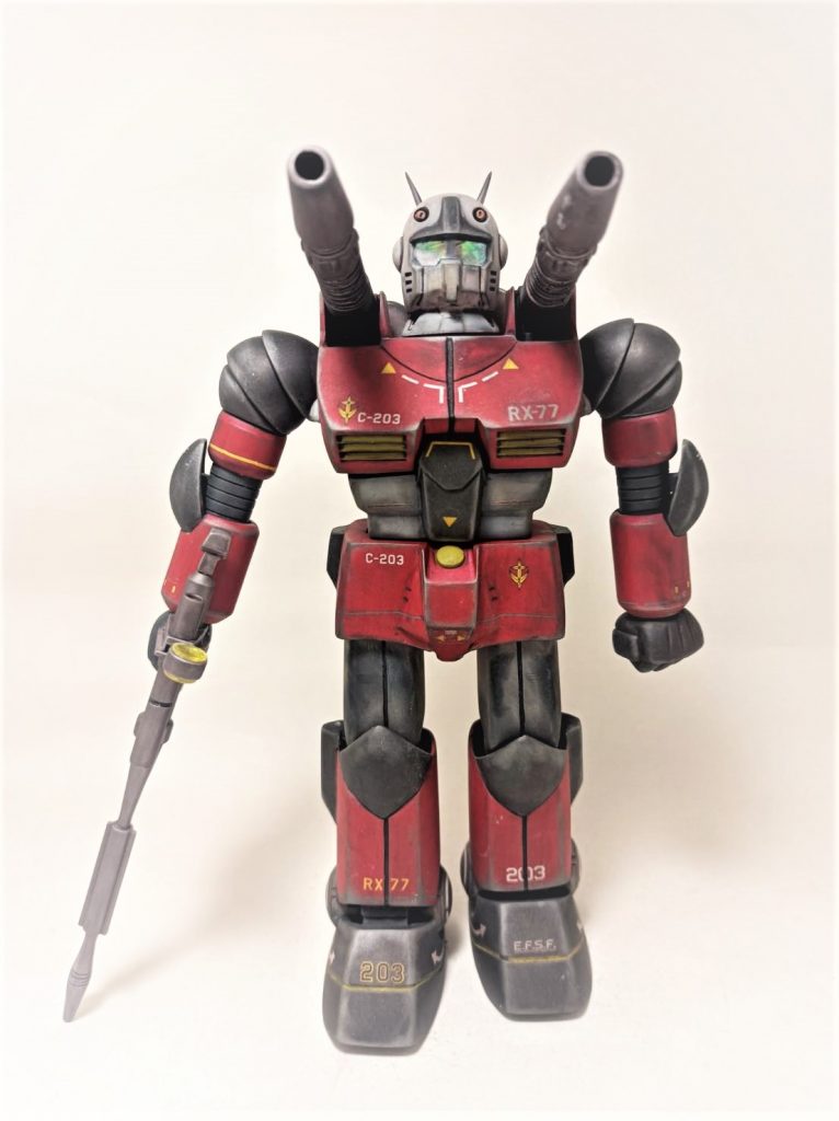 旧キット1/100 リアルタイプ RX-77 ガンキャノン–2枚目/制作者：@ferrarino999