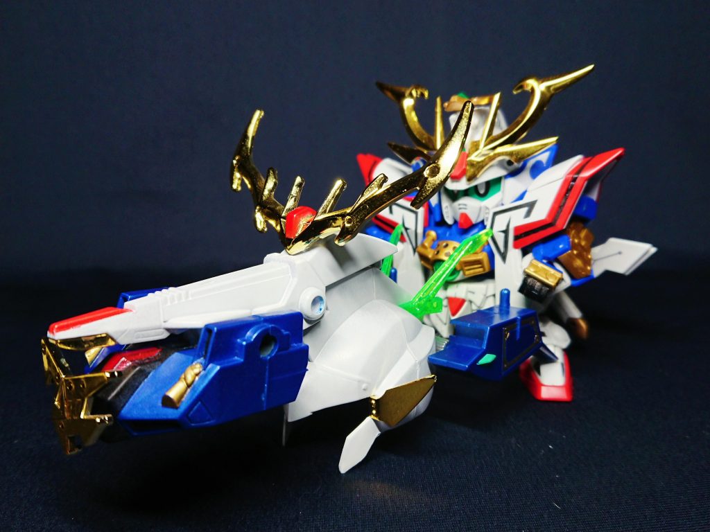 武者號斗丸 強化ユニット 目牙走機(メガライダー)旧BBとLGBBの企画の違いで、手に持たせることはできません。このままだと號斗丸をおいて目牙走機だけ走っていきますw