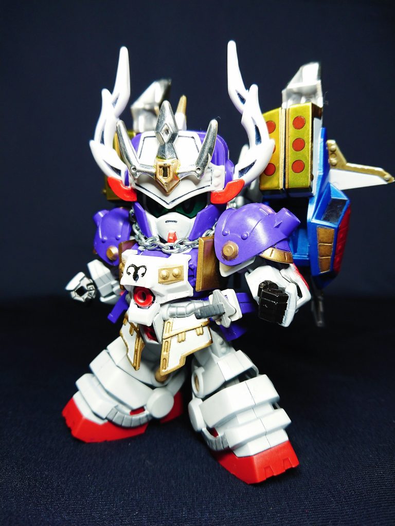 武者冒流刀 強化ユニット 爆空乱散破天(バックウランチャー)冒流刀らしい大砲系の強化。重心が後ろに重い冒流刀がさらに重くなり、ここまでくると支えが必要となってきます。