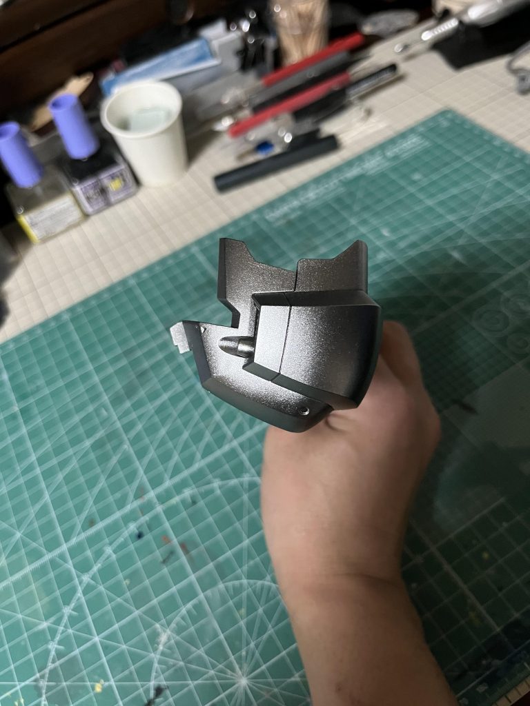 黒サフ後、シルバー塗装